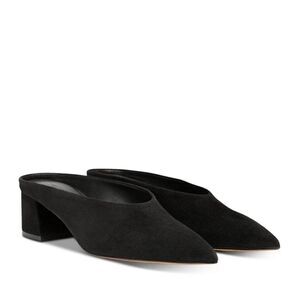 Revolve Ralston Pointy Toe Mule Black Suede Leather Mules Size 9.5M
